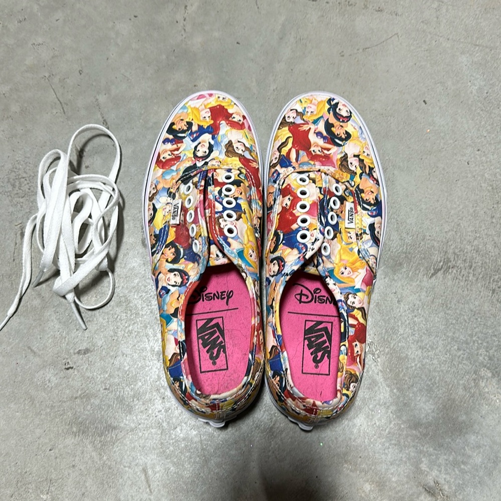 Vans x Disney Multicolor Princess Print Canvas Sneakers